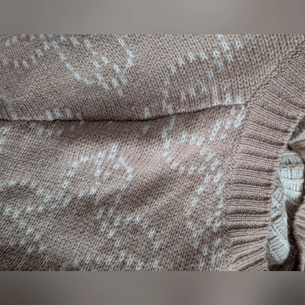 Thakoon Fair Isle Intarsia Tan Sweater Size L